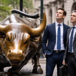 Dow hits record high as easing yields lift Wall Street